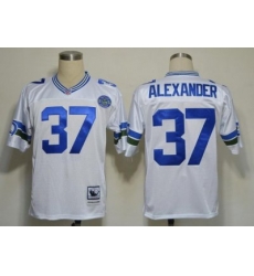 Seattle Seahawks 37 Shaun Alexander White Throwback NFL Jerseys