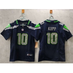 Women Seattle Seahawks 10 Cooper Kupp Navy 2025 Vapor Limited Stitched Football Jersey 