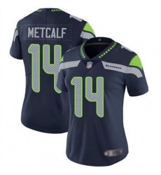 Women Seattle Seahawks 14 D K  Metcalf Navy Vapor Untouchable Stitched Jersey