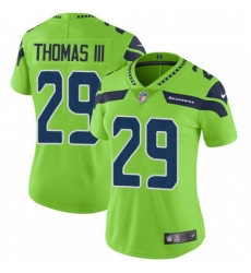 Womens Nike Seattle Seahawks 29 Earl Thomas III Limited Green Rush Vapor Untouchable NFL Jersey