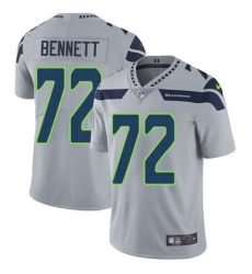 Nike Seahawks #72 Michael Bennett Grey Alternate Youth Stitched NFL Vapor Untouchable Limited Jersey