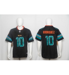 Men Miami Dolphins  10 Jacob Rodriguez Black 2025 F U S E   Rivalries  Vapor Limited Stitched Football Jersey