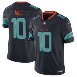 Men Miami Dolphins 10 Tyreek Hill Black 2025 F U S E Rivalries Vapor Limited Stitched Football Jersey