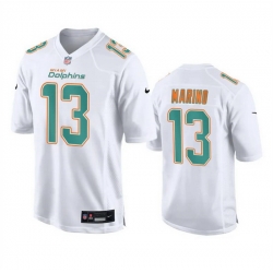 Men Miami Dolphins 13 Dan Marino White Fashion Vapor Untouchable Stitched Football Jersey