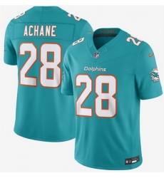 Men Miami Dolphins  28 DeVon Achane Aqua 2026 F U S E  Vapor Limited Stitched Football Jersey