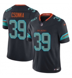 Men Miami Dolphins 39 Larry Csonka Black 2025 F U S E Rivalries Vapor Limited Stitched Football Jersey