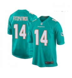 Mens Miami Dolphins 14 Ryan Fitzpatrick Game Aqua Green Team Color Football Jersey