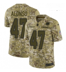 Mens Nike Miami Dolphins 47 Kiko Alonso Limited Camo 2018 Salute to Service NFL Jersey