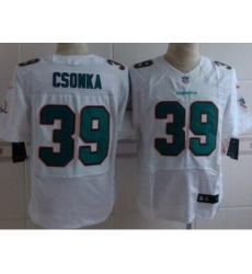 Nike Miami Dolphins 39 Larry Csonka White Elite NFL Jersey