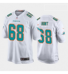 men robert hunt miami dolphins white game jersey 