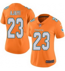 Nike Dolphins #23 Jay Ajayi Orange Womens Stitched NFL Limited Rush Jersey