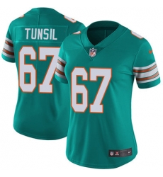 Nike Dolphins #67 Laremy Tunsil Aqua Green Alternate Womens Stitched NFL Vapor Untouchable Limited Jersey