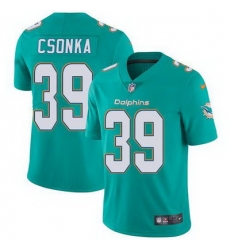 Nike Dolphins #39 Larry Csonka Aqua Green Team Color Youth Stitched NFL Vapor Untouchable Limited Jersey