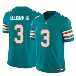 Youth Miami Dolphins 3 Odell Beckham Jr Aqua 2023 F U S E Alternate Vapor Limited Stitched Football Jersey