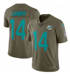 Youth Nike Miami Dolphins 14 Jarvis Landry Limited Olive 2017 Salute to Service NFL Jersey