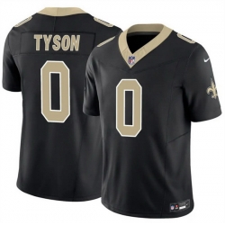 Men New Orleans Saints  0 Jordyn Tyson Black 2026 F U S E Vapor Limited Stitched Football Jersey
