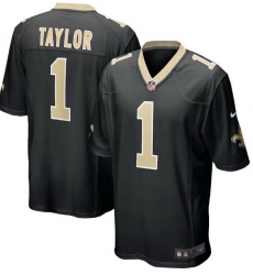 Men New Orleans Saints 1 Alontae Taylor Limited Black Vapor Untouchable Jersey