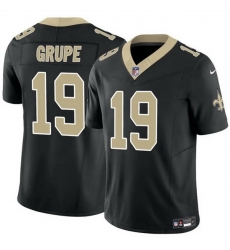 Men New Orleans Saints 19 Blake Grupe Black 2025 F U S E Vapor Limited Stitched Football Jersey