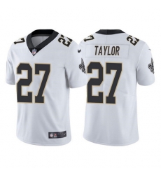 Men New Orleans Saints 27 Alontae Taylor White Vapor Limited Stitched Jersey