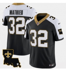 Men New Orleans Saints 32 Tyrann Mathieu Black White 2023 F U S E  1987 Legacy Vapor Stitched Jersey