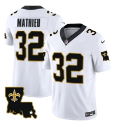 Men New Orleans Saints 32 Tyrann Mathieu White 2023 F U S E  1987 Legacy Vapor Stitched Jersey