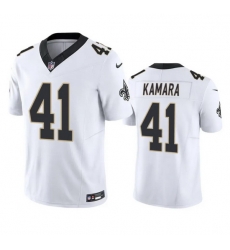 Men New Orleans Saints 41 Alvin Kamara White 2023 F U S E  Vapor Untouchable Limited Stitched Jersey