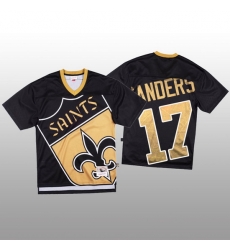 NFL New Orleans Saints 17 Emmanuel Sanders Black Men Mitchell  26 Nell Big Face Fashion Limited NFL Jersey