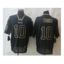 Nike New Orleans Saints 10 Brandin Cooks Black Elite Lights Out NFL Jersey