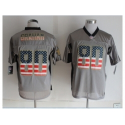 Nike New Orleans Saints 80 Jimmy Graham Grey Elite USA Flag Fashion Shadow NFL Jersey