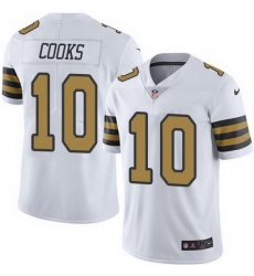 Nike Saints #10 Brandin Cooks White Mens Stitched NFL Limited Rush Jersey