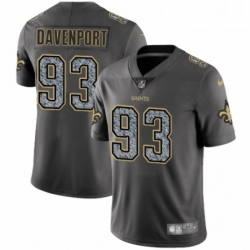 Youth Nike New Orleans Saints 93 Marcus Davenport Limited Black 2016 Salute to Service NFL Jersey