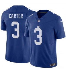 Men New York Giants  3 Abdul Carter Blue 2026 F U S E  Vapor Untouchable Limited Stitched Jersey