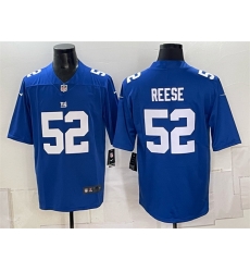 Men New York Giants  52 Arvell Reese Blue Vapor Untouchable Limited Stitched Jersey