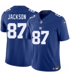 Men New York Giants  87 Courtney Jackson Blue 2026 F U S E  Vapor Untouchable Limited Stitched Jersey