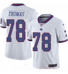 Nike Giants 78 Andrew Thomas White Men Stitched NFL Limited Rush Jersey