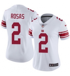 Nike Giants 2 Aldrick Rosas White Womens Stitched NFL Vapor Untouchable Limited Jersey