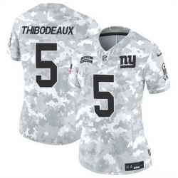 Women New York Giants 5 Kayvon Thibodeaux 2024 F U S E Arctic Camo Salute To Service Limited Stitched Football Jersey