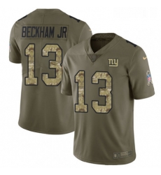 Youth Nike New York Giants 13 Odell Beckham Jr Limited OliveCamo 2017 Salute to Service NFL Jersey