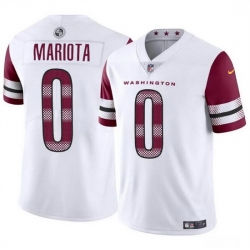 Men Washington Commanders 0 Marcus Mariota White Vapor Limited Stitched Football Jersey