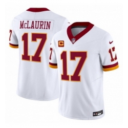 Men Washington Commanders 17 Terry McLaurin White 2025 FUSE With 4 star C Throwback Vapor Limited Football Stitched Jersey