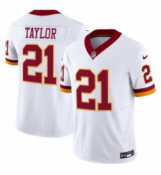 Men Washington Commanders 21 Sean Taylor White 2025 F U S E  Throwback Vapor Limited Stitched Football Jersey