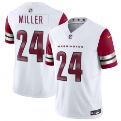 Men Washington Commanders 24 Von Miller White 2025 F U S E  Vapor Limited Stitched Football Jersey