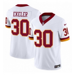 Men Washington Commanders 30 Austin Ekeler White 2025 FUSE Throwback Vapor Limited Football Stitched Jersey