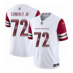 Men Washington Commanders 72 Josh Conerly Jr White 2025 Draft FUSE Vapor Limited Football Stitched Jersey