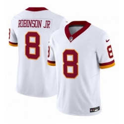Men Washington Commanders 8 Brian Robinson Jr White 2025 FUSE Throwback Vapor Limited Football Stitched Jersey