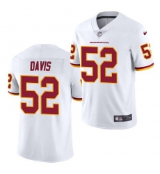 Men Washington Football Team 52 Jamin Davis White 2021 Vapor Untouchable Nike Limited Jersey