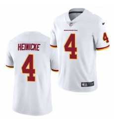 Men  Washington Redskins Football Team 4 Taylor Heinicke White 2021 Vapor Limited Jersey