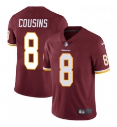 Mens Nike Washington Redskins 8 Kirk Cousins Burgundy Red Team Color Vapor Untouchable Limited Player NFL Jersey