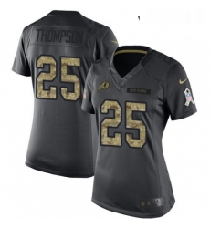 Womens Nike Washington Redskins 25 Chris Thompson Limited Black 2016 Salute to Service NFL Jersey