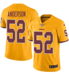 Nike Redskins #52 Ryan Anderson Gold Youth Stitched NFL Limited Rush Jersey